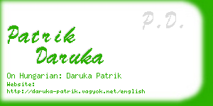 patrik daruka business card